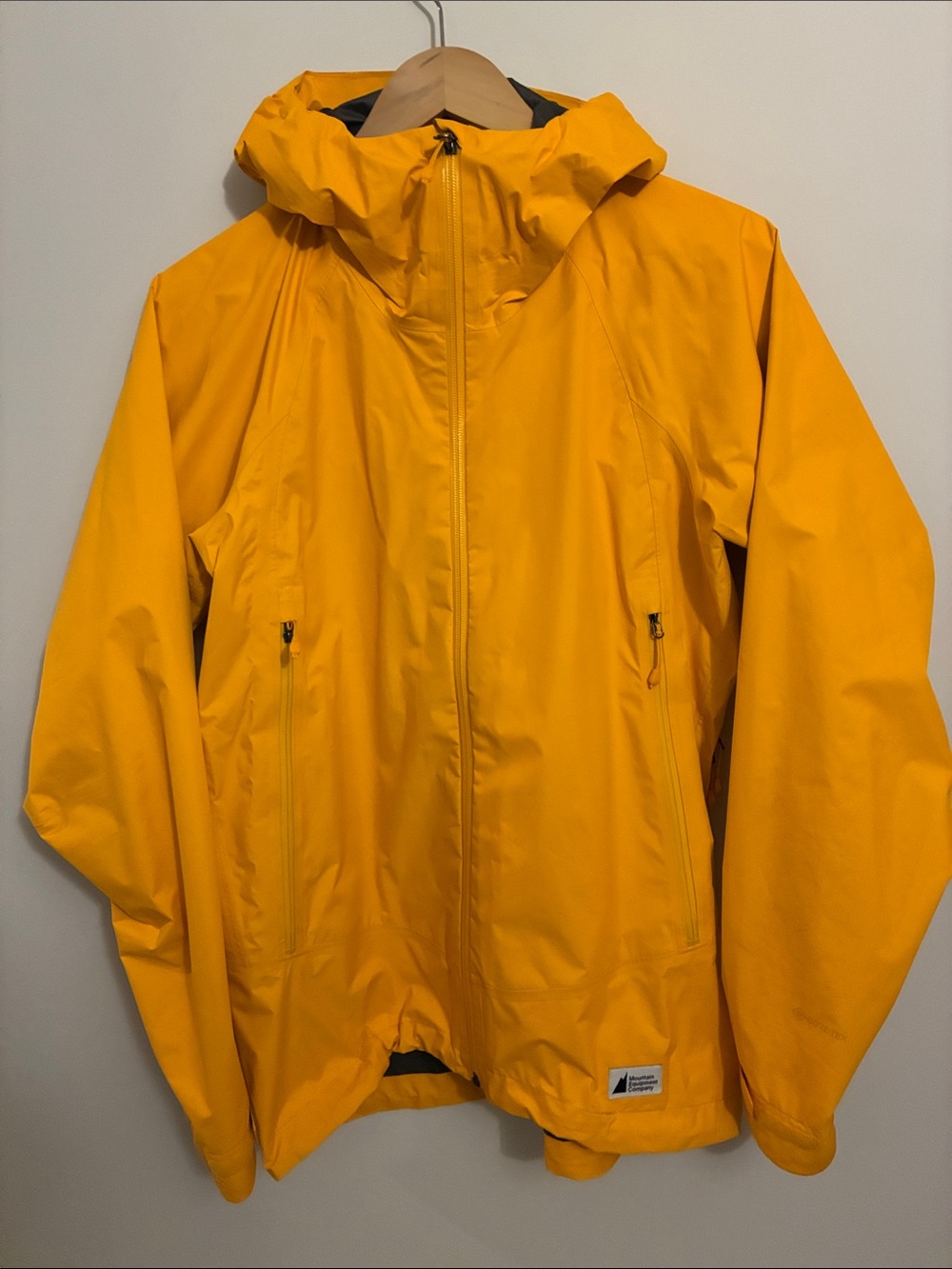 MEC Men's Waterproof Hooded Rain Jacket - Yellow
